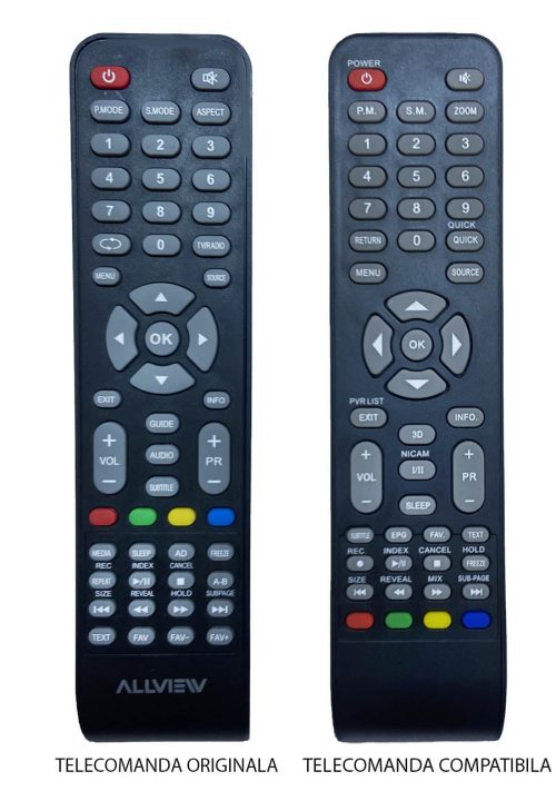 Telecomenzile comercializate sunt compatibile strict cu televizoarele pentru care sunt dedicate:  TV Allview 32ATC6500H;