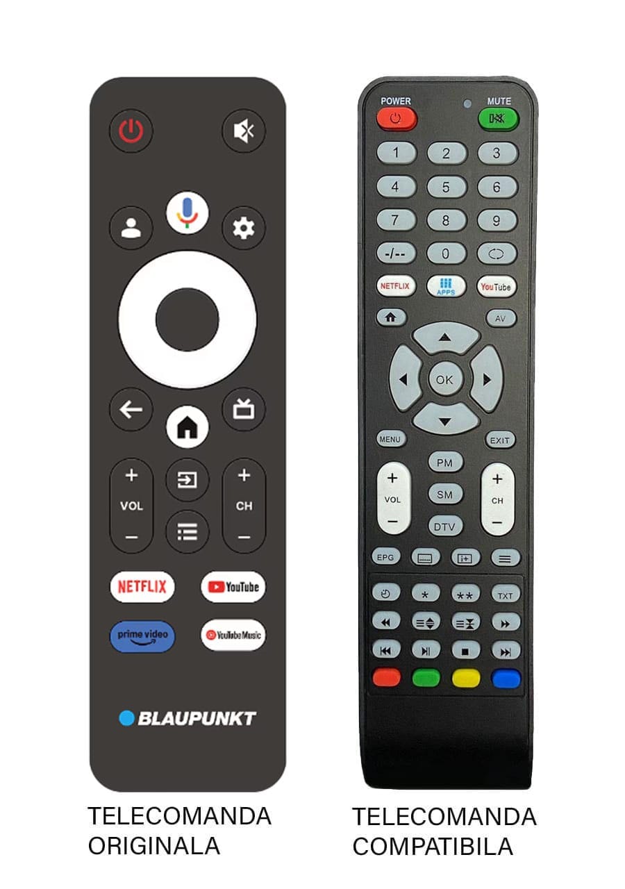 Telecomenzile comercializate sunt compatibile strict cu televizoarele pentru care sunt dedicate:Blaupunkt – 32WGC5500