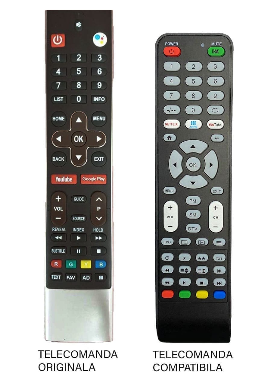 Telecomenzile comercializate sunt compatibile strict cu televizoarele pentru care sunt dedicate:televizor  Allview/ Tesla – 40ATA6000-F