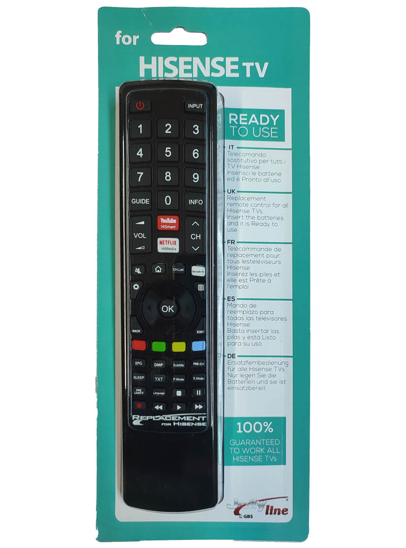 Telecomenzile comercializate sunt compatibile strict cu televizoarele pentru care sunt dedicate:Tv Hisense Universala Jolly Line
