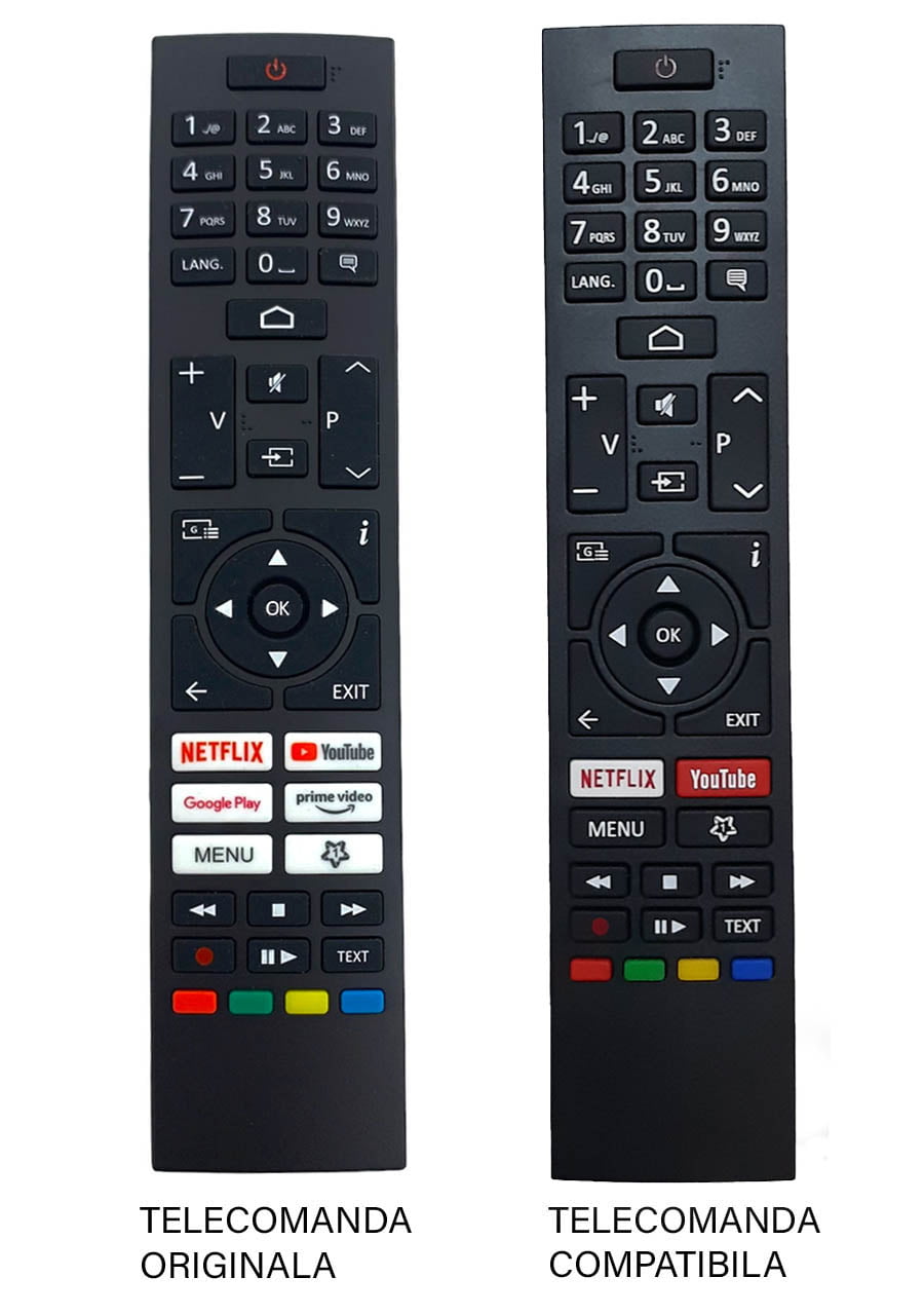 Telecomenzile comercializate sunt compatibile strict cu televizoarele pentru care sunt dedicate: TV Vestel/ Toshiba/ Horizon – RC45157;