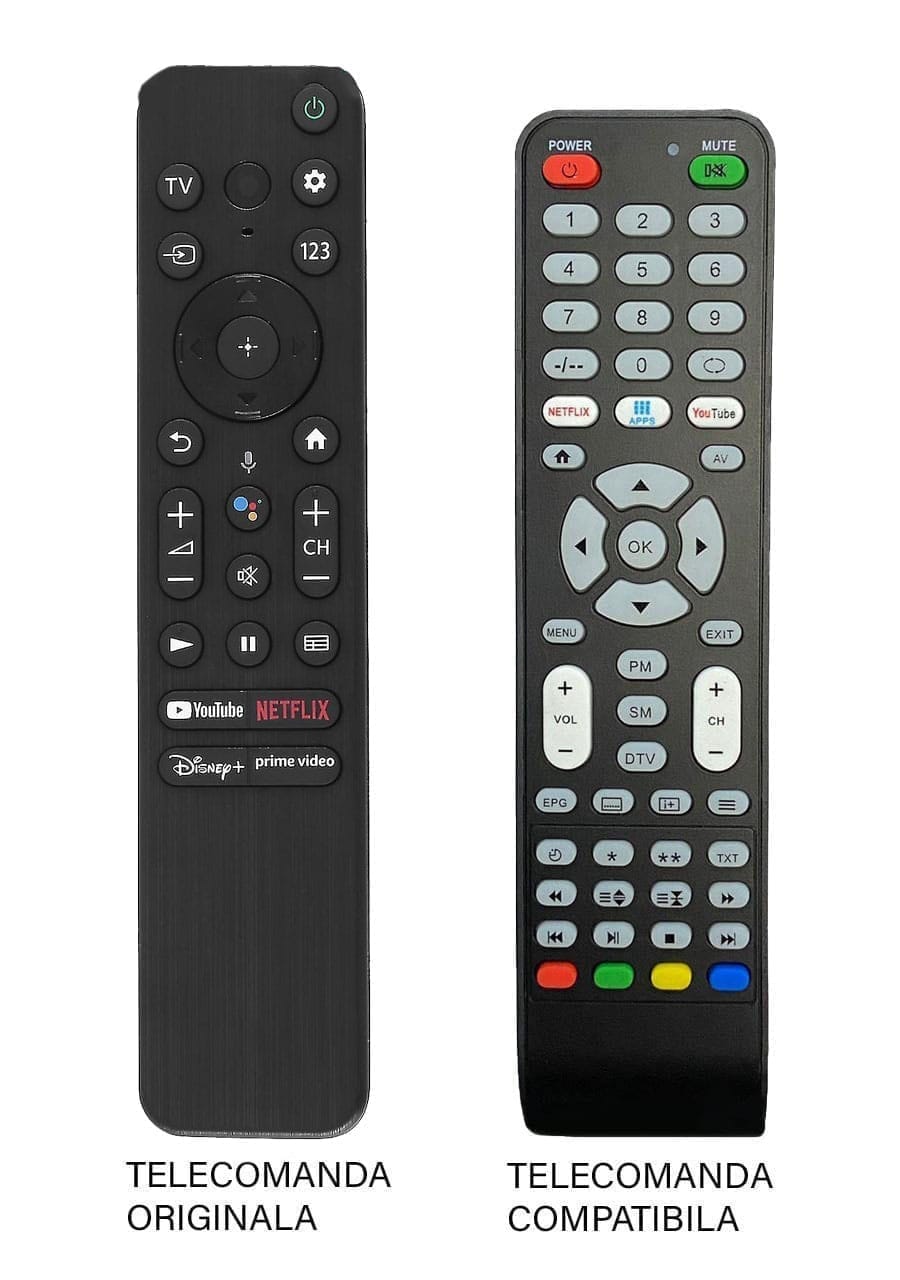 Telecomenzile comercializate sunt compatibile strict cu televizoarele pentru care sunt dedicate: TV Sony – RMF-TX800U;