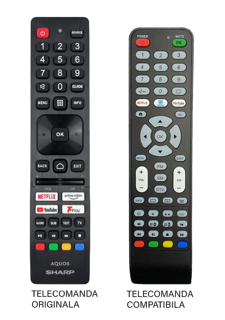 Telecomenzile comercializate sunt compatibile strict cu televizoarele pentru care sunt dedicate: Sharp – SHW/RMC/0137N.