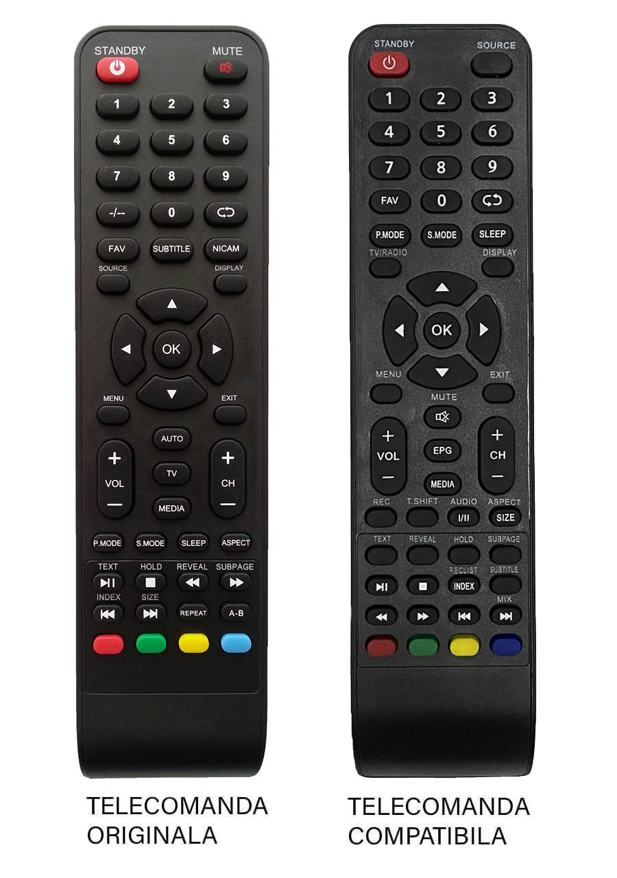 Telecomenzile comercializate sunt compatibile strict cu televizoarele pentru care sunt dedicate:Utok – U24HD3