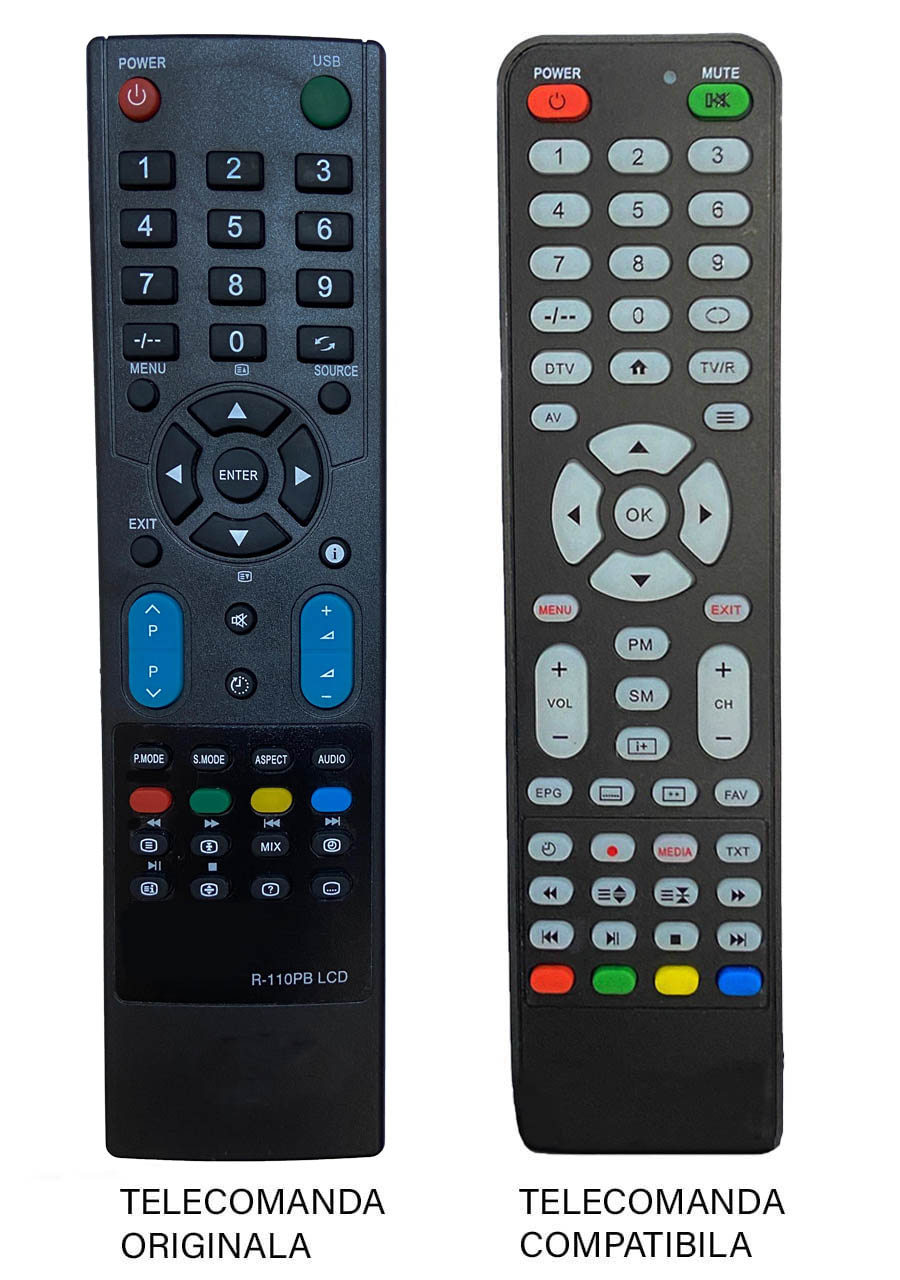Telecomenzile comercializate sunt compatibile strict cu televizoarele pentru care sunt dedicate: Daewoo– R-110PB;