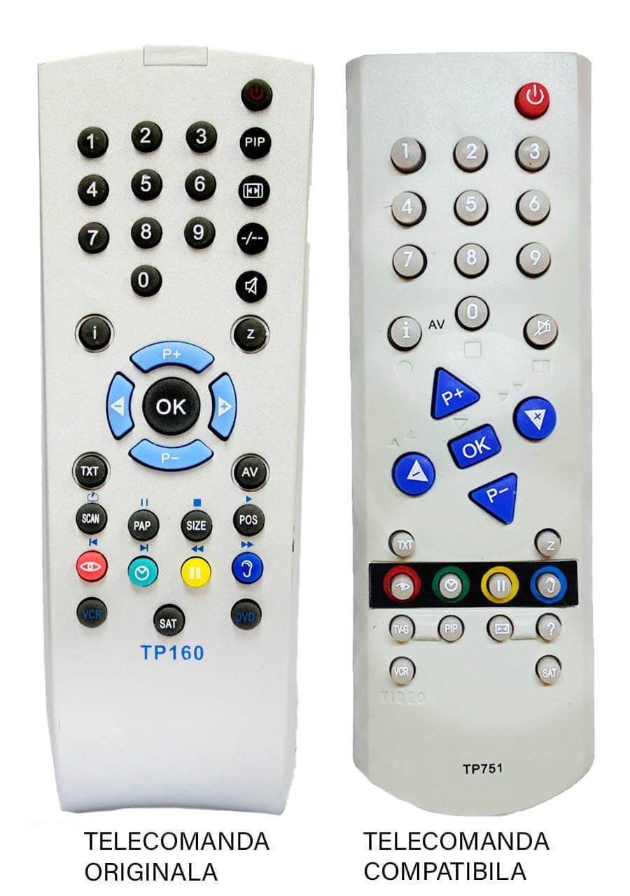 Telecomenzile comercializate sunt compatibile strict cu televizoarele pentru care sunt dedicate:Televizor Grundig – TP160