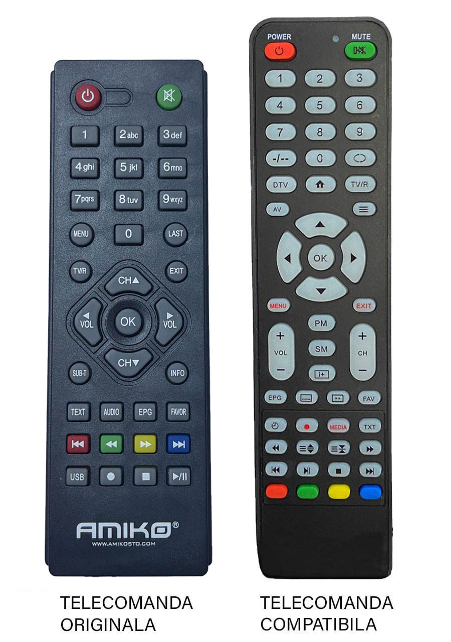 Telecomanda compatibila pentru receptor – Amiko T765;